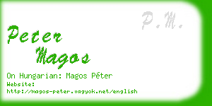 peter magos business card