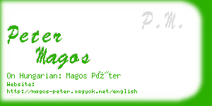peter magos business card